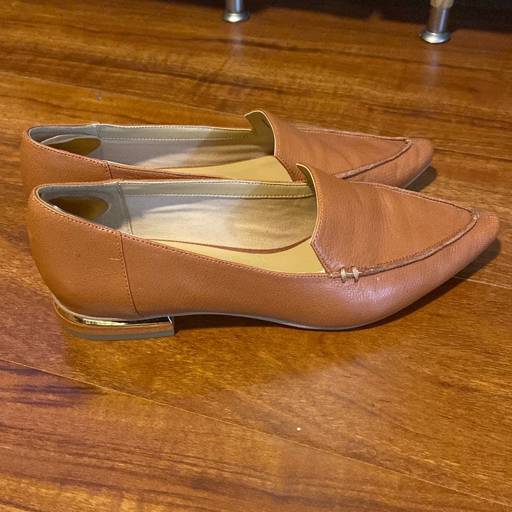 Franco Sarto brown pointy flats/mules
